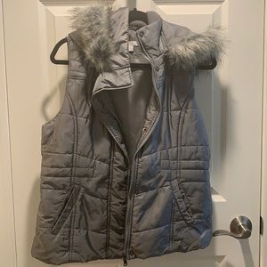 Metallic grey water resistant vest